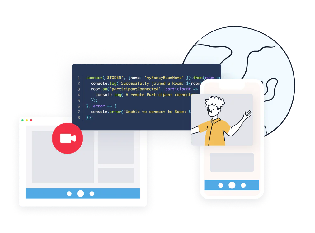 Built on top of WebRTC, our platform lets you focus on building one-of-a-kind video applications